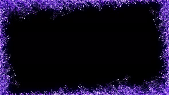 Purple Graphic Flower Frame alt