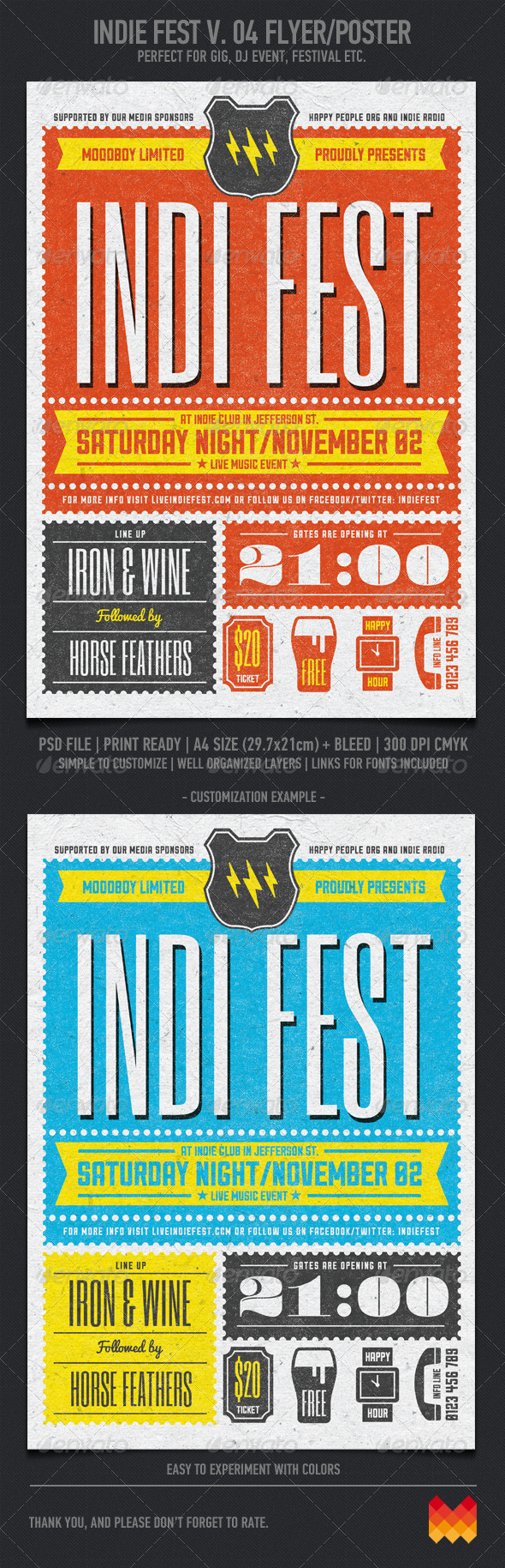 Indie Fest V. 04 Flyer/Poster - Events Flyers
