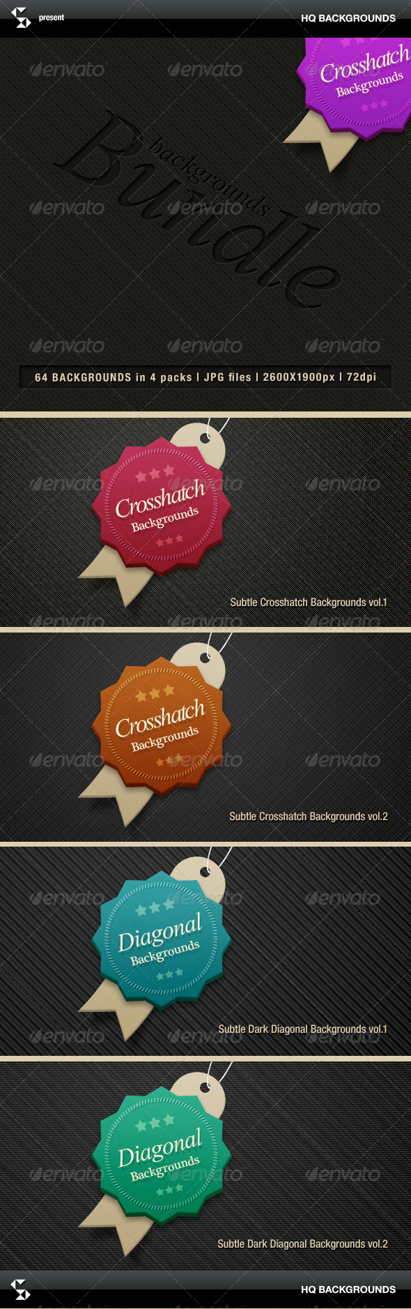 Subtle crosshatch backgrounds bundle - Patterns Backgrounds