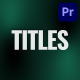 Minimal Titels - VideoHive Item for Sale