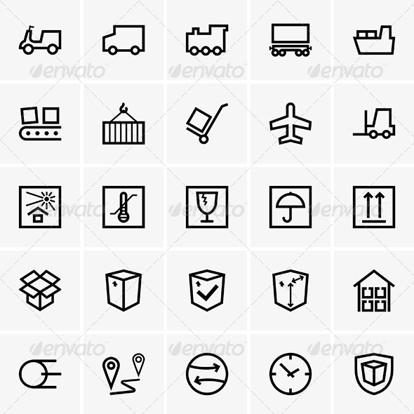 Shipping and Logistics - Decorative Symbols Decorative