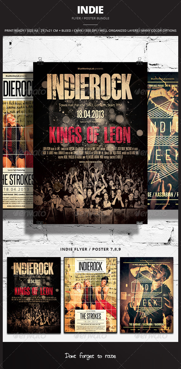 Indie Flyer / Poster Bundle 3 - Events Flyers
