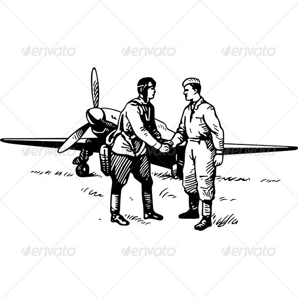 Airman and Soldier - People Characters