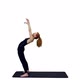 Athletic Female Doing Yoga Bridge Pose on Mat, Alpha Channel - VideoHive Item for Sale