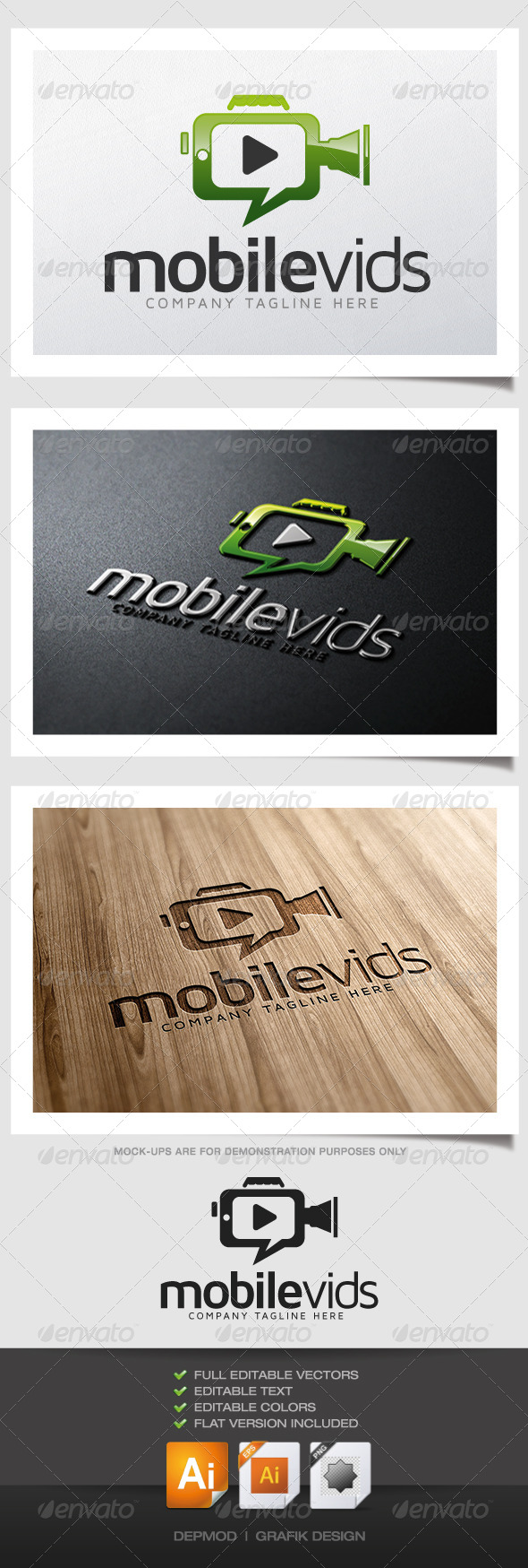 Mobile Vids - Symbols Logo Templates