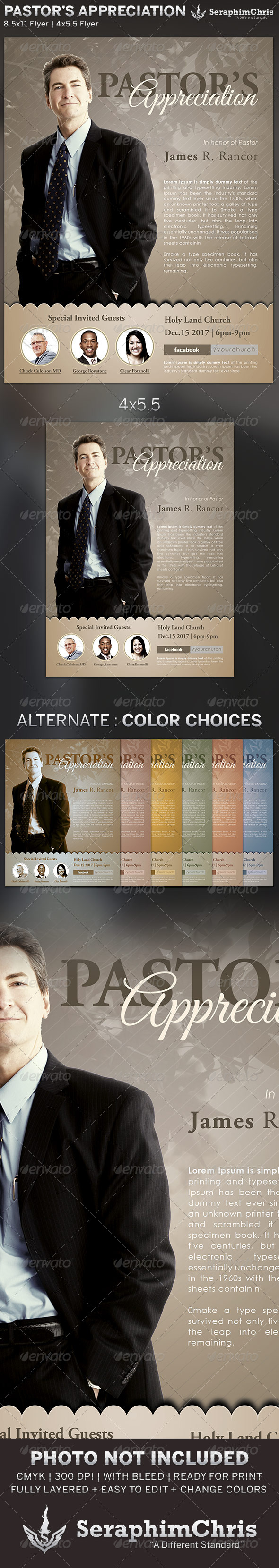 Pastor's Appreciation: Church Flyer Template - Church Flyers