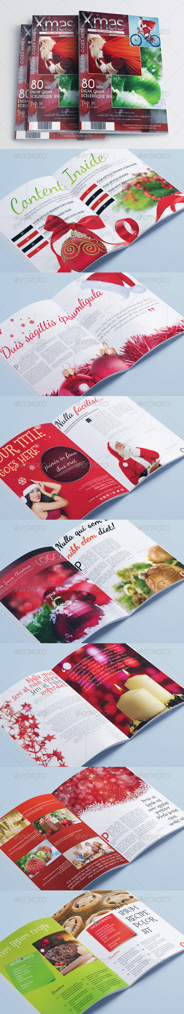 Magazine Template - Christmas Edition - Magazines Print Templates