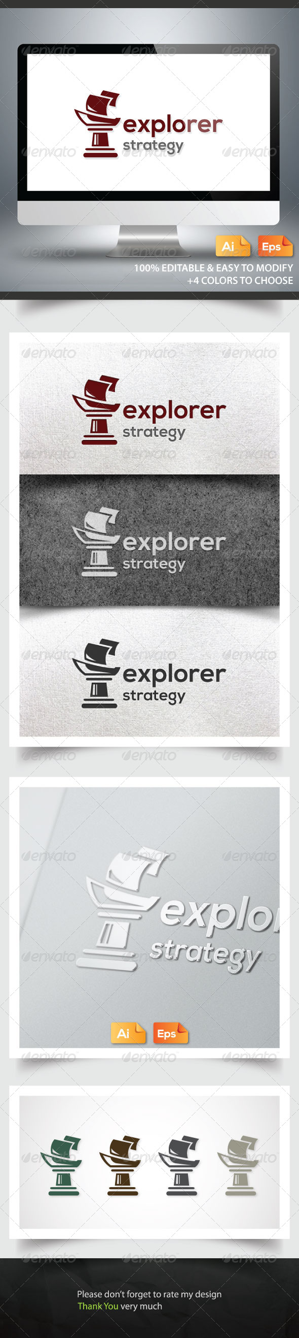 Explorer Strategy - Objects Logo Templates