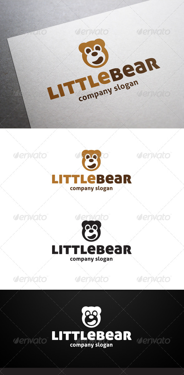 Little Bear Logo - Animals Logo Templates
