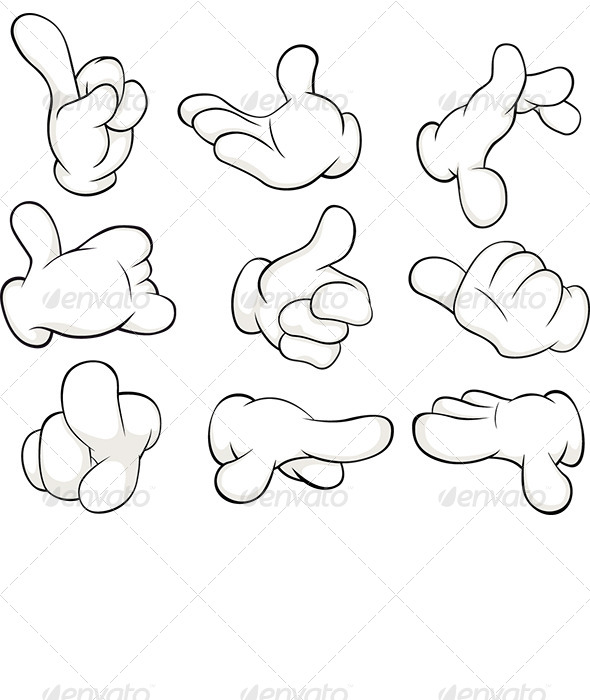 Hands in Gloves - Objects Vectors