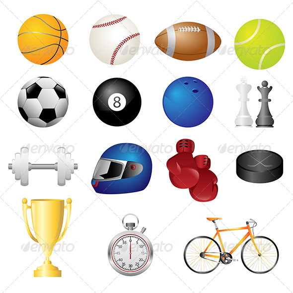 Sport Items Icons - Sports/Activity Conceptual
