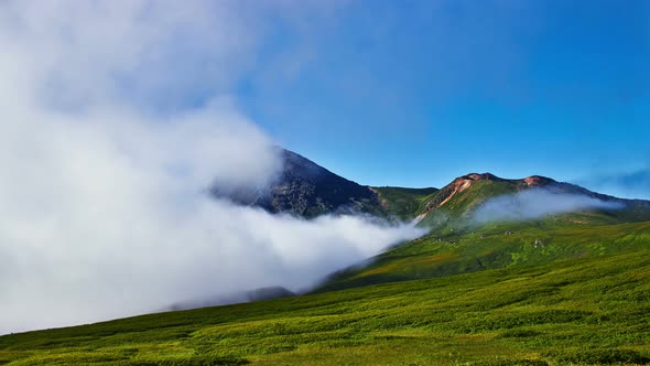 The Fog Moves Over the Old Volcano