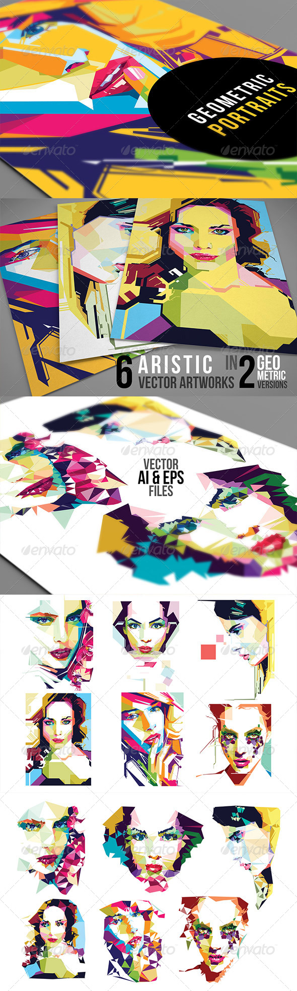 Geometric Portraits - People Characters