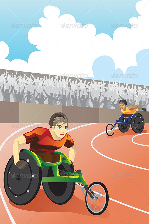 Wheelchair Race - Sports/Activity Conceptual