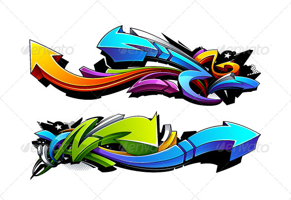 Graffiti Arrows Designs - Vectors