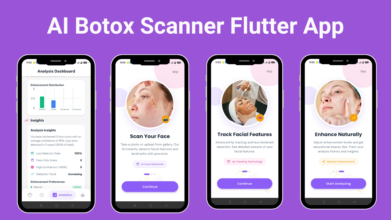 AI Botox Scanner Flutter Mobile App | Skin Analysis & Aesthetic Guide ...