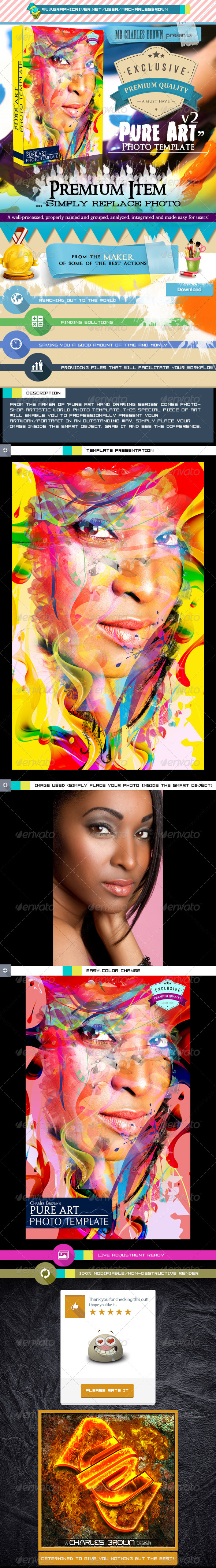 Pure Art Photo Template v2 - Photo Templates Graphics