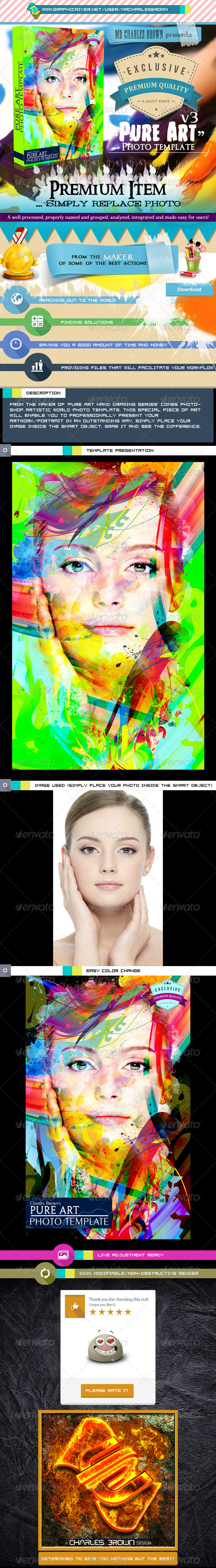 Pure Art Photo Template v3 - Photo Templates Graphics