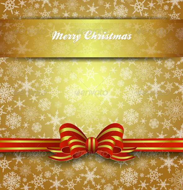 Merry Christmas Card Menu Invitation Snowflakes - Christmas Seasons/Holidays