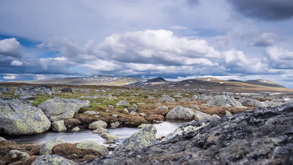 Timelapse of Jotunheimen National Park, Province Innlandet, Norway alt