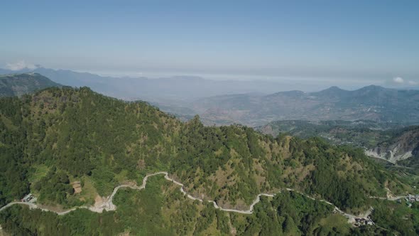 Mountain Road Island Luzon Philippines alt