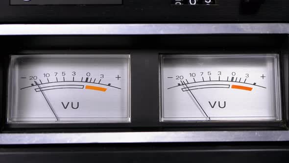 Two Old Analog Dial Vu Signal Indicators with Arrow alt