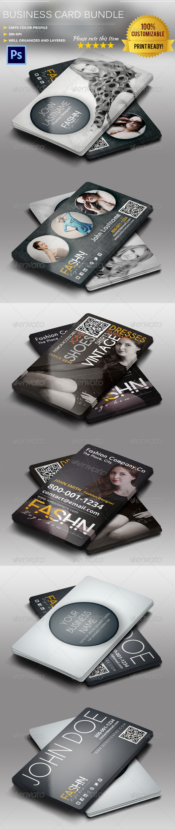 Fashion Business Card Bundle - Industry Specific Business Cards