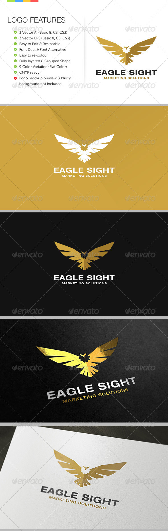 Eagle Sight Logo - Animals Logo Templates