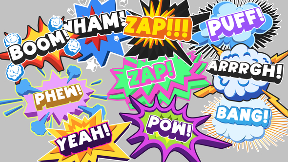 Bubble Text 3D Elements template preview