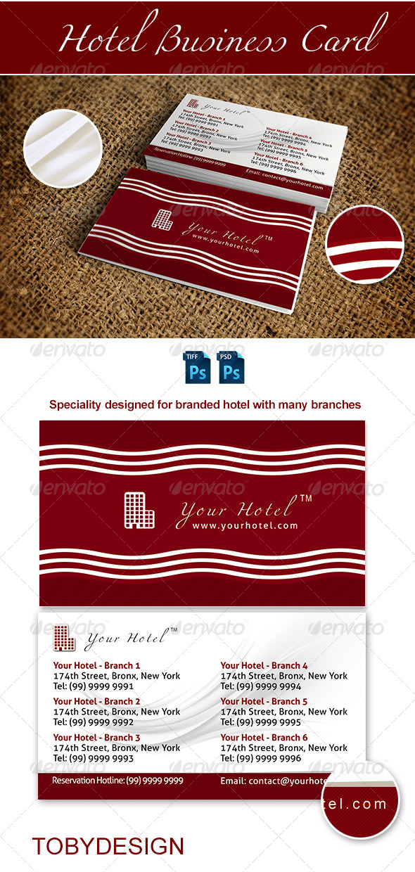 Hotel Business Card - Industry Specific Business Cards