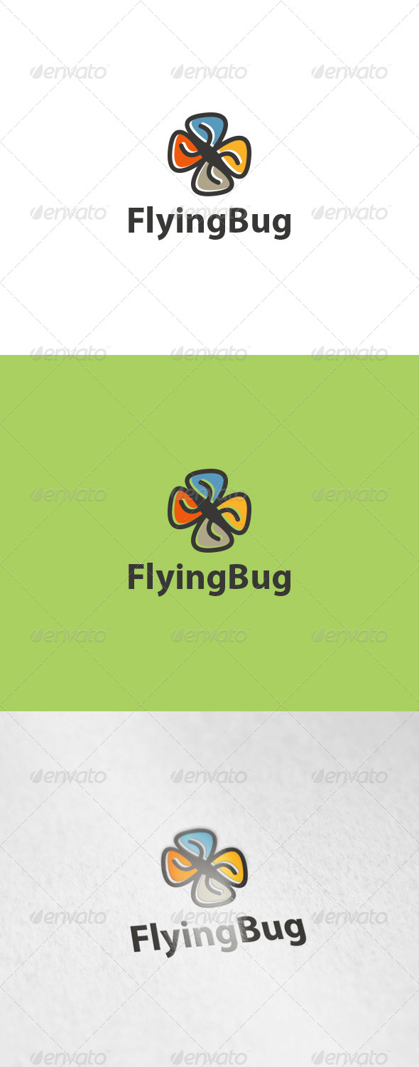 Flying Bug Logo - Nature Logo Templates
