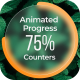 Animated Progress Counters | Glass UI Pack - VideoHive Item for Sale
