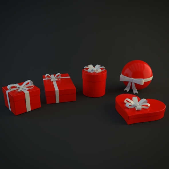 Christmas Gift Boxes - 3Docean 3629457