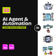 AI Agent &amp; Automation Workflow Icons Pack | After Effects &amp; Lottie Animation - VideoHive Item for Sale