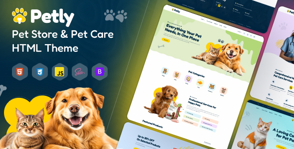 Petly – Premium Pet Shop & Pet Care HTML Template