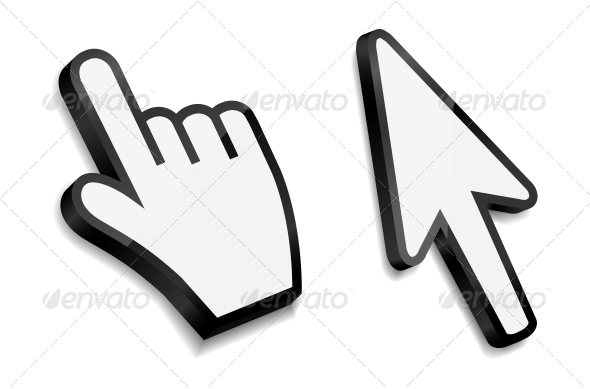 Mouse Hand and Arrow Cursors - Computers Technology