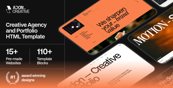 Adon – Creative Agency Portfolio HTML Template