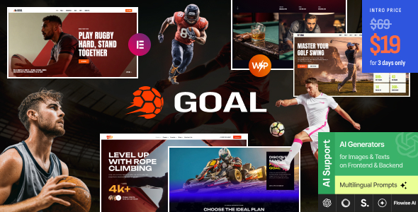 Goal – Sports Club & Gym WordPress Theme