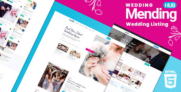Mendinghub | Wedding Listing HTML5 Template preview