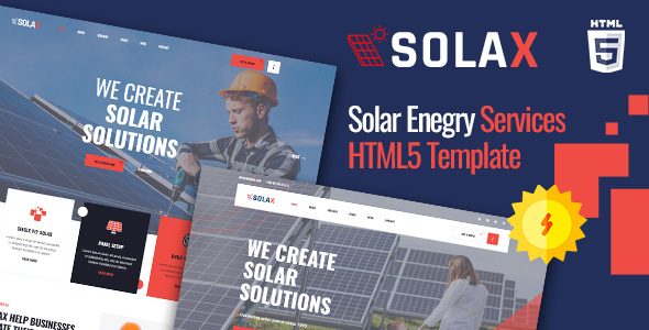 Solax | Solar Company HTML5 Template preview