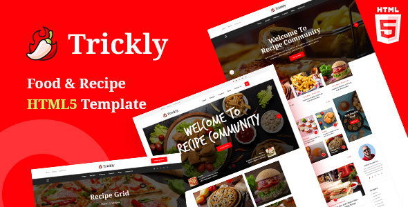 Trickly | Food Recipe HTML5 Template preview