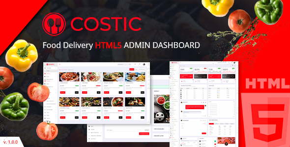 Costic | Food Dashboard HTML5 Template preview