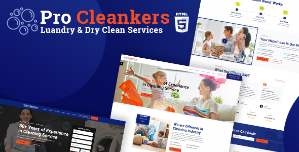 Pro Cleankers | Laundry and Dryclean HTML Template preview