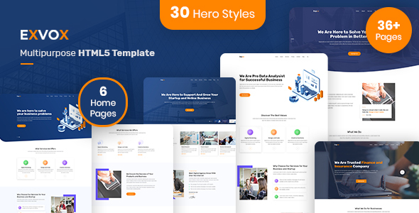 Exvox – Multipurpose HTML5 Template preview