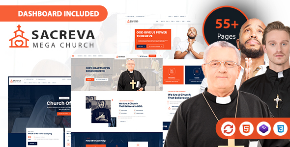 Sacreva – Church & Nonprofit Html5 Template preview