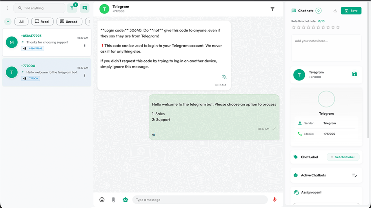 Telegram Inbox WhatsCRM Telegram Inbox & Chatbot Addon by codeyon_itservices | CodeCanyon
