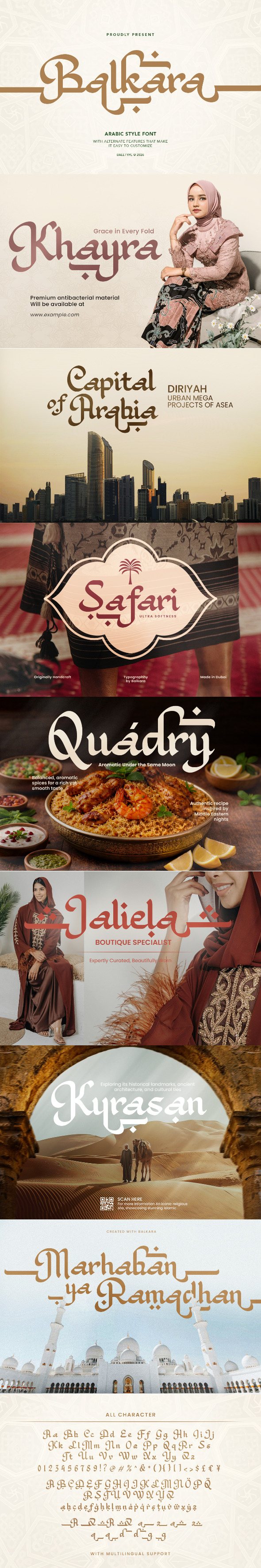 Balkara - Arabic Style Font