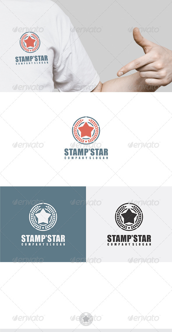 Stamp Star Logo - Symbols Logo Templates