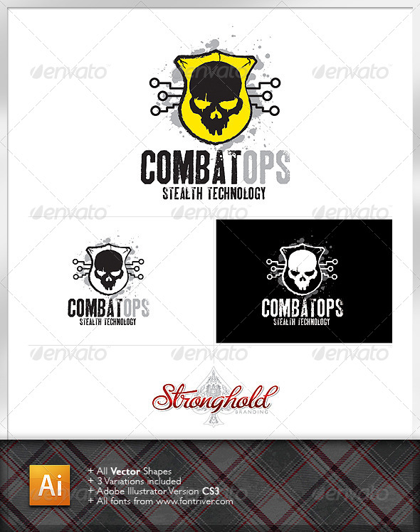 Military Combat Ops Logo Template - Logo Templates
