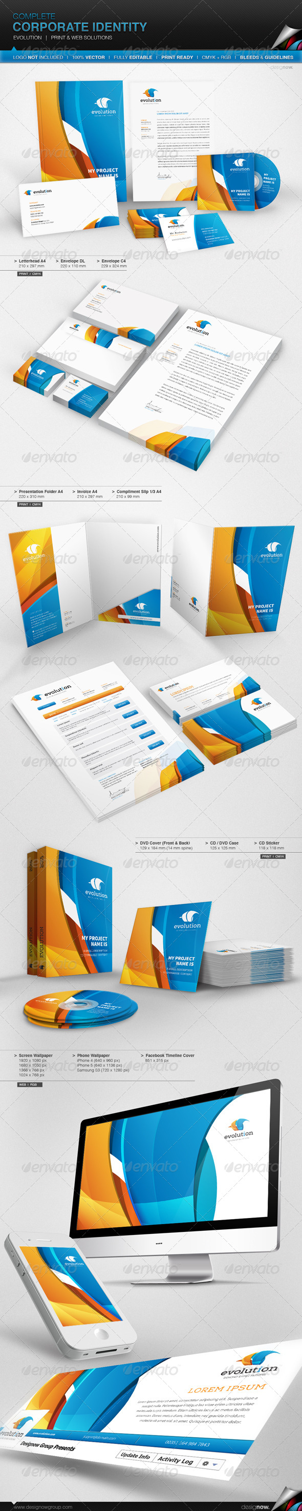 Corporate Identity - Evolution - Stationery Print Templates